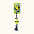 Petsport Twisted Chews Mini Three Knot Cotton Rope with Tuff Ball Dog Toys-12/1.8 inch